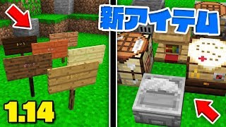 【マインクラフト】完全にMOD感ｗｗ 1.14で追加される新ブロックが謎すぎるんだけどｗｗ【マイクラ実況】