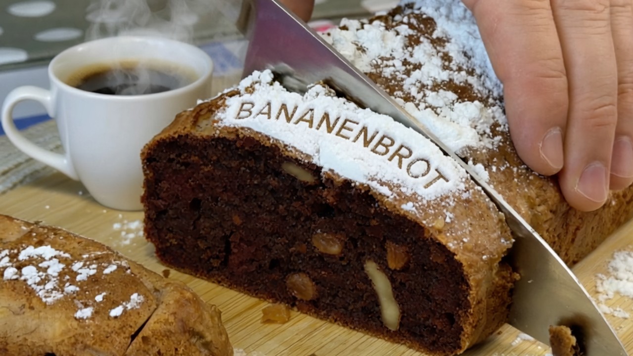 Saftiger Bananen-Nuss-Kuchen mit Rosinen 🍌🍞 Einfaches Rezept zum Backen