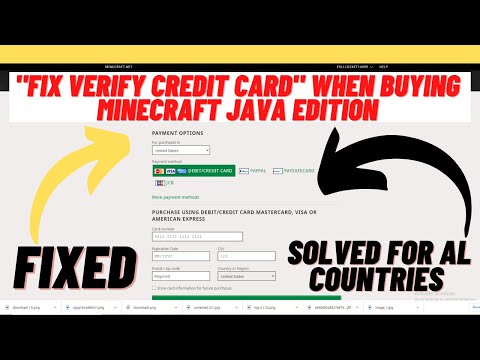 Fix Veirfy Credit Card When Buying Minecraft Java Edition-  2021(Solved)