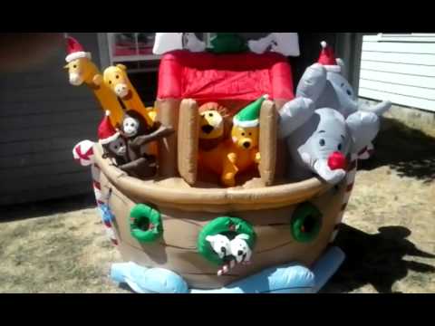 7ft gemmy christmas noah 39 s ark light up animated airblown gemmy airblown inflatable christmas