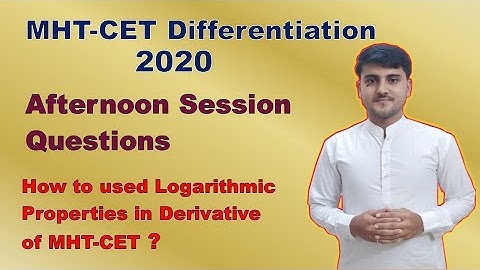 Derivative MHT-CET Question Solution 2021-22 | Shadab Khan