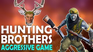 DAEQUAN AGGRESSIVELY HUNTING BROTHERS | HIGH KILL FUNNY GAME - (Fortnite Battle Royale)