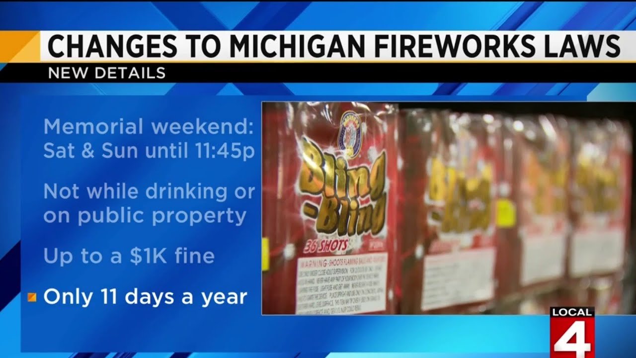 Changes to Michigan fireworks laws this year YouTube