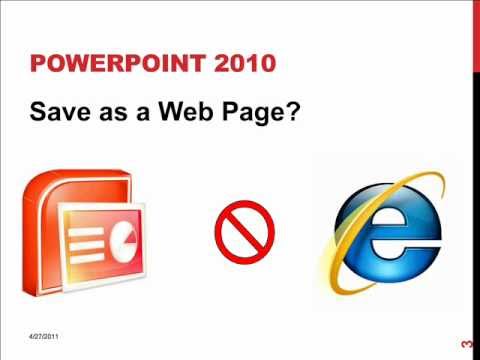 save powerpoint presentation as web page