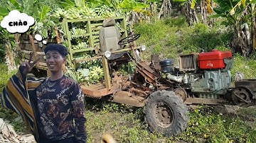 xe công nông 2 câu chở chuối đây xe cực kỳ khỏe
