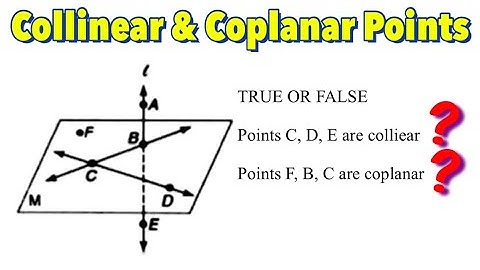 Collinear Points and Coplanar Points