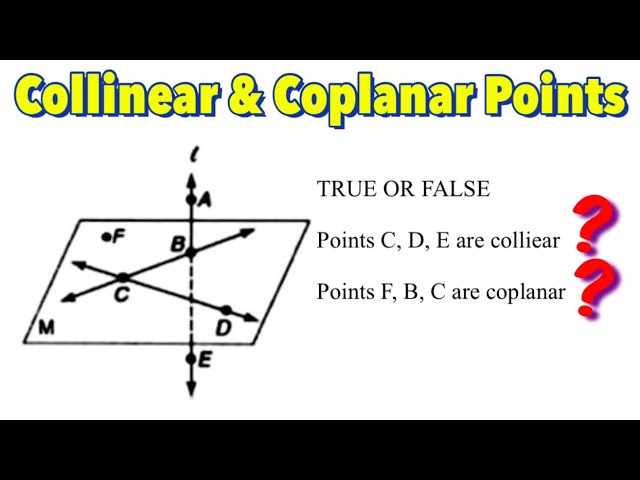 Points, Lines, Planes, Segments, & Rays - Collinear vs Coplanar Points -  Geometry 