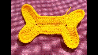 Crochet Dog bone Applique