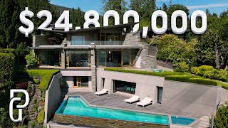 Inside a $24,800,000 oceanfront architectural home in West Vancouver! | Propertygrams Mansion Tour