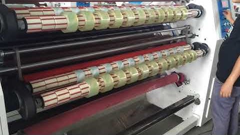 FR-210 super clear bopp tape slitting machine with whole roller