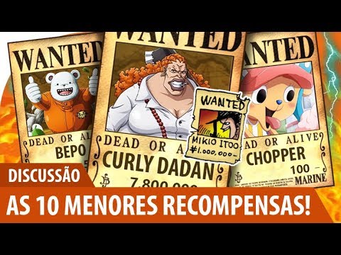 as recompensas dos piratas mais fraco de One Piece part 10