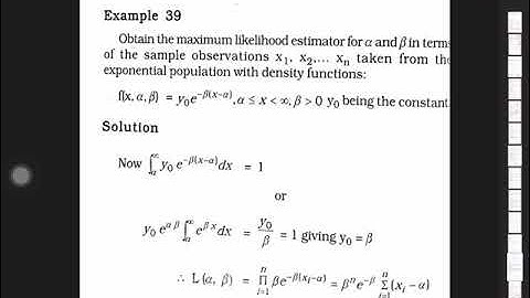 Method of Maximum Likelihood - Problem 2( Part 1)