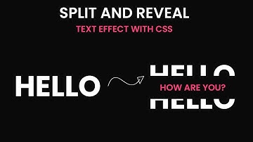Split And Reveal Text Effect | CSS Text Animation