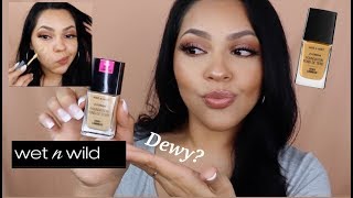NEW! Wet N Wild PHOTOFOCUS DEWY FOUNDATION *REVIEW* WEAR TEST screenshot 3