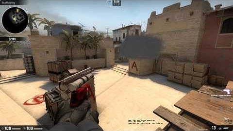 Smoke stairs from t-spawn (Mirage)