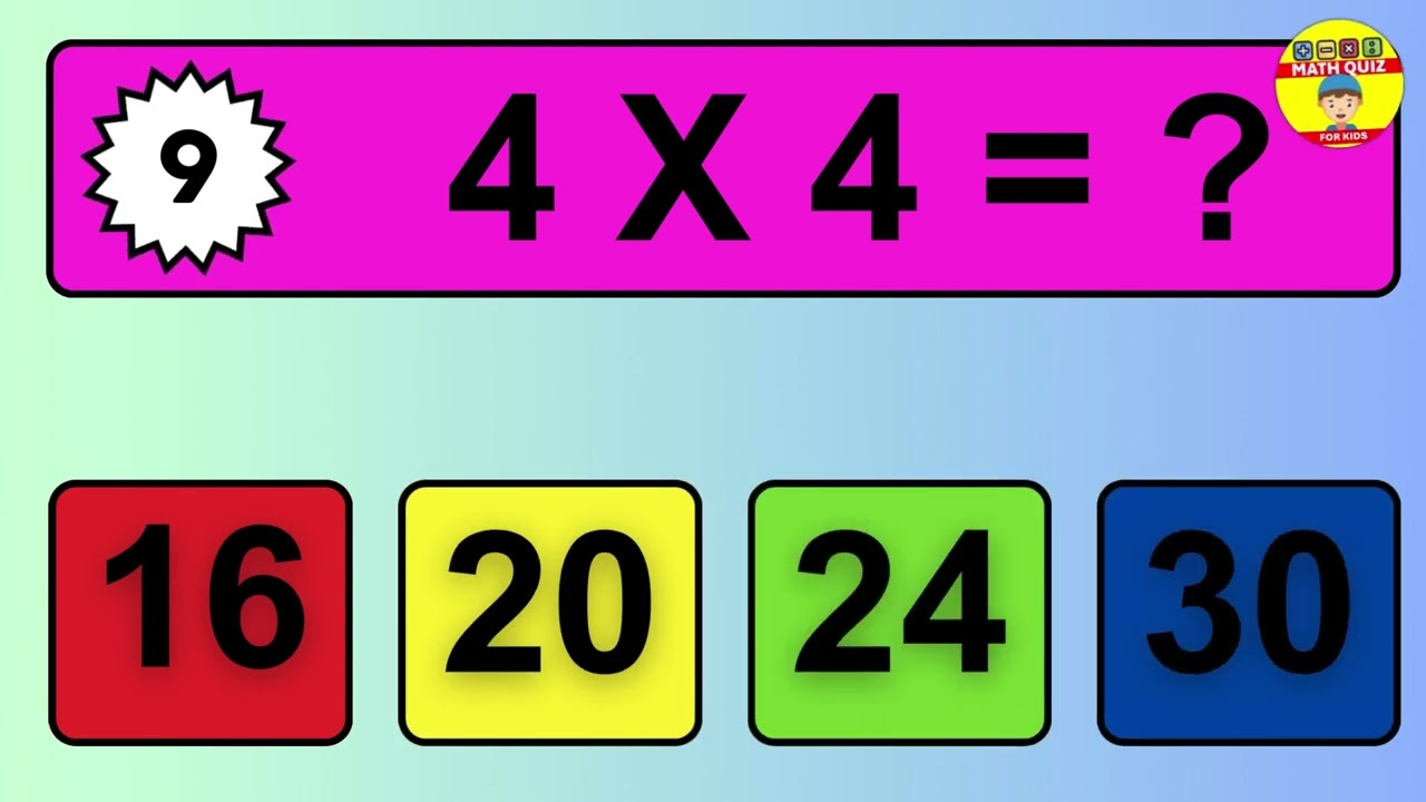 Maths Quiz for kids | Multiplication table Quiz for kids | Quiz Time