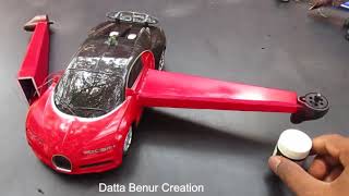 How To Make a Helicopter CAR   Helicopter   Drone Car and flit car make in kotri