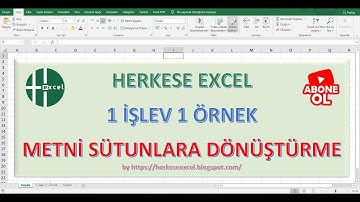 Excel METNİ SÜTUNLARA DÖNÜŞTÜR Sihirbazı, Kısa Eğitim Videosu SV006