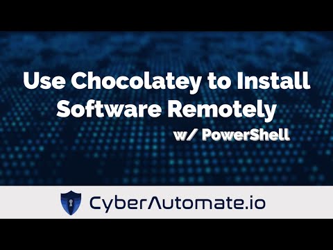 How to use Chocolatey to Install Software remotely on multiple computers.