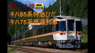 608 2020/09/21撮影 高山本線 キハ85系特急ワイドビューひだ キハ75系普通列車 他