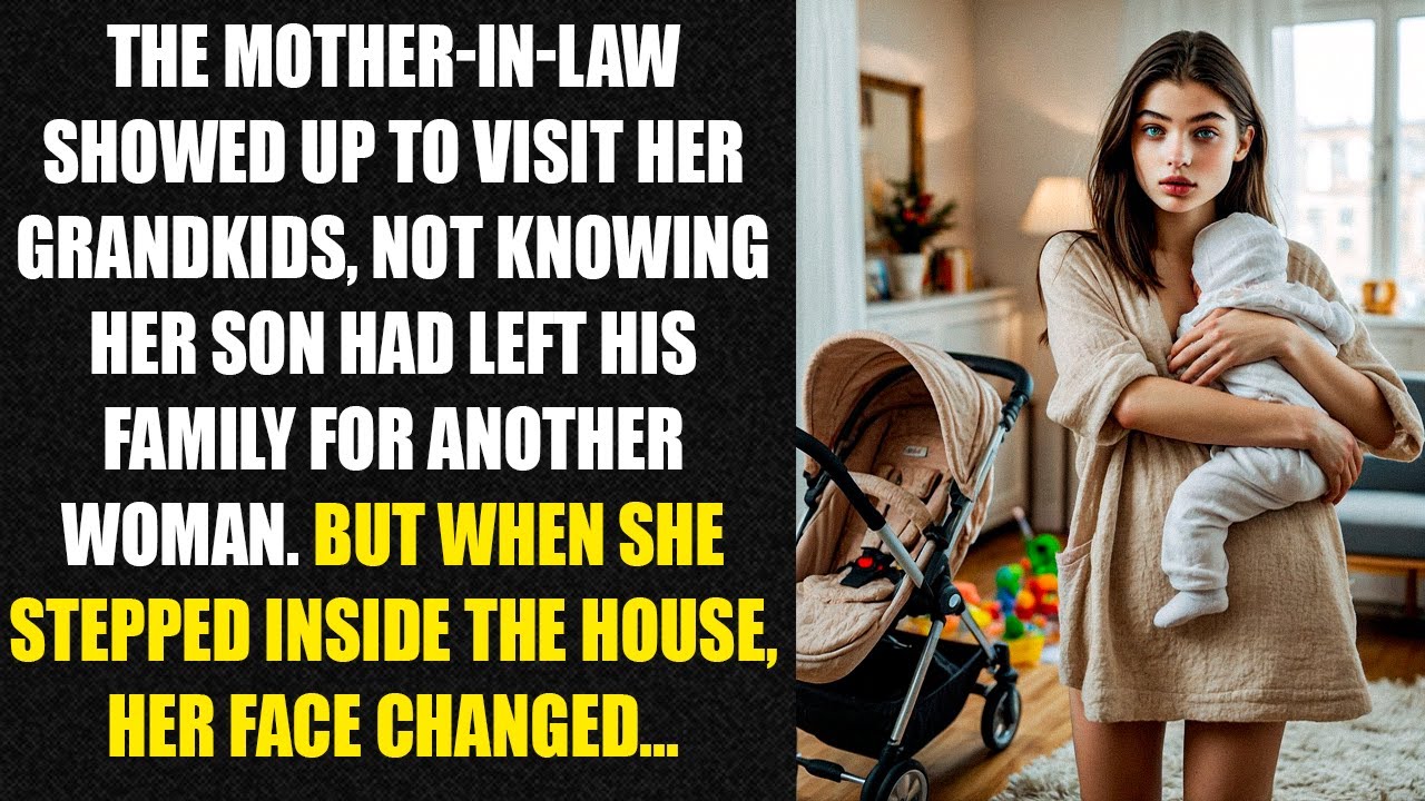 The motherinlaw showed up to visit her grandkids, not knowing her son