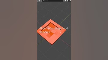 The easiest way to align faces, edges and vertexes in Blender #blender3d #blendertips #blendertricks