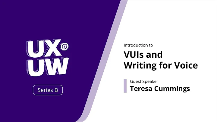 Teresa Cummings: Introduction to Voice User Interf...