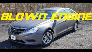 2013 Hyundai Sonata Blown Engine! Rod Knock, P1326 and P0014. Engine Failure