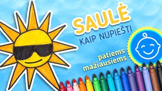 Hey Hey Mokykla Saulė Kaip Nupiešti Saulę Saulutę Piešimo Pamokos Pamokėlės Vaikams