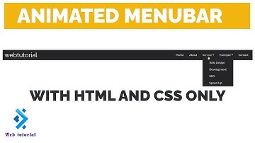 how to create animated dropdown menu with only html and css