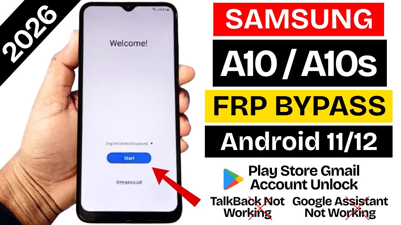Samsung A10/A10s GOOGLE/FRP Bypass 2026 Android 11/12 | Remove Google Account Lock | 100% Working