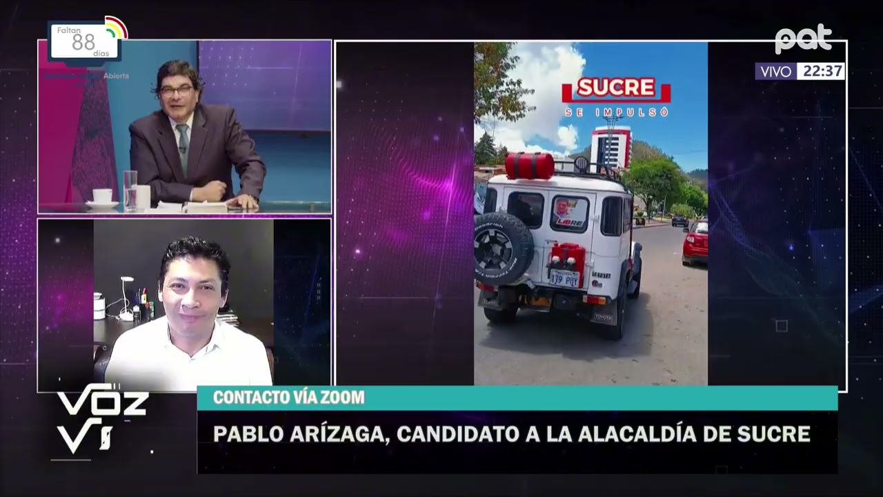 Entrevista con Pablo Arízaga, candidato a la Alcaldía de Sucre por la alianza Libre