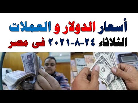 اسعار الدولار و العملات اليوم الثلاثاء 2021/8/24 في مصر