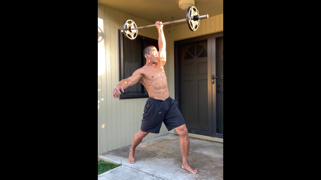 Day 329 FitPro Hawaii Workout Pivot Lunge Clean & Press (5080 lbs