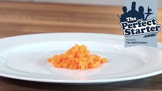 How to cut carrot brunoise