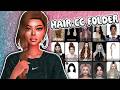 sims 4 female hair cc folder alpha & maxis match mixed