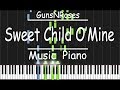 GunsNRoses - Sweet Child O&#39;Mine - PIANO TUTORIAL