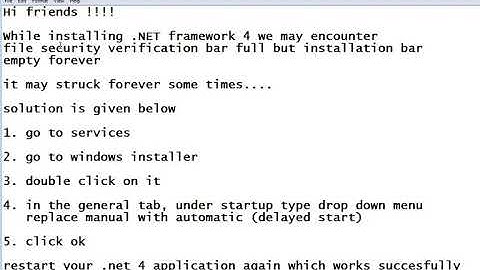 How to install NET framework 4 stuck forever, not installing (FIXED Error)