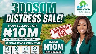 N10M DISTRESS SALE IN MOWE! OWN 300SQM LAND IN OGUN STATE BEFORE IT’S GONE.