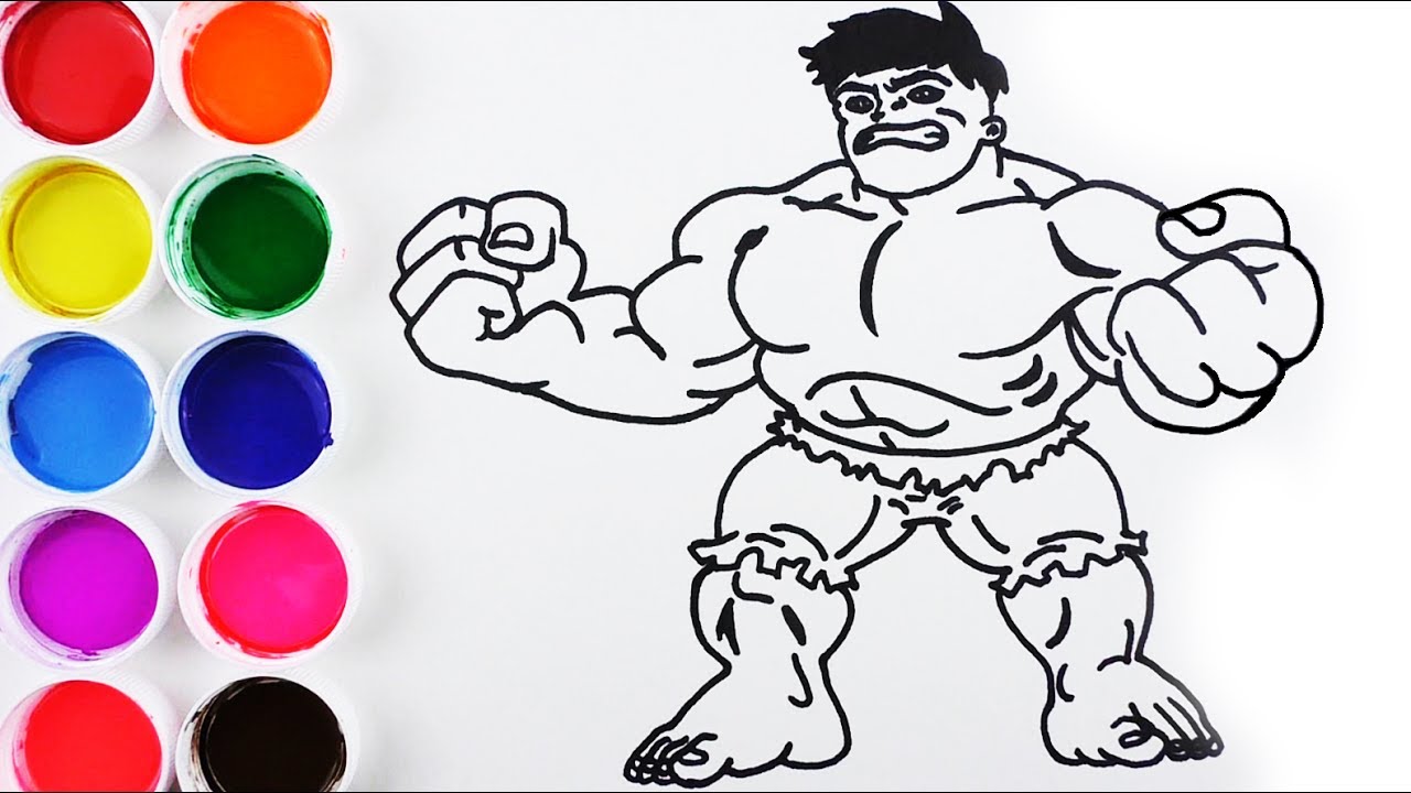 Dibuja y Colorea Hulk - Videos para niños - How to Draw Hulk / Funkeep -  thptnganamst.edu.vn