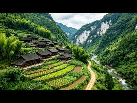 徒步贵州深山峡谷，偶遇隐世桃源秘境，看独居老人砍柴煮饭，这才是向往的乡村生活！【乡村阿泰】