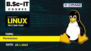 Linux - Permission B.Sc.IT-PPU-2nd Year 2020-2023, 28.1.2022 by Murali Sir - CIMAGE