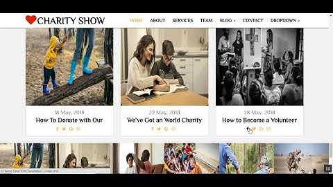 Download html charity website template free