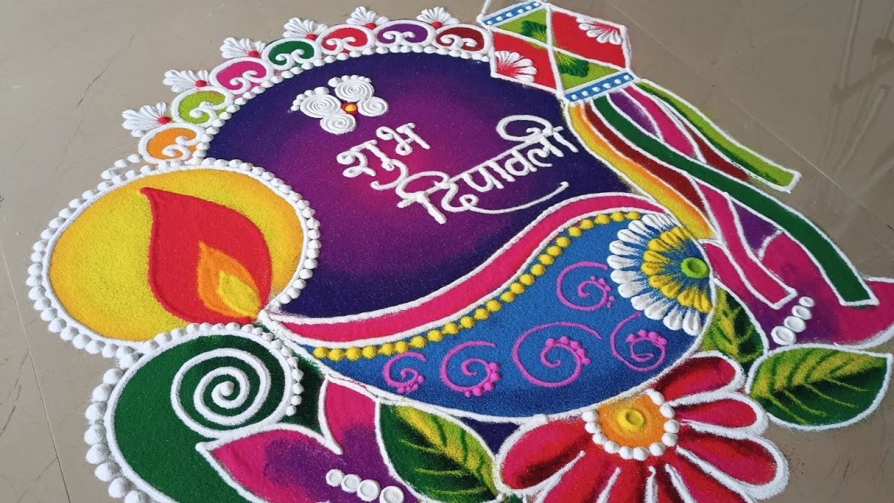 New 2021 Diwali special rangoli design. Easy , creative and ...