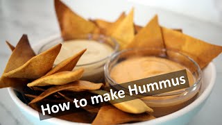 How to make healthy Hummus and Red Pepper Hummus