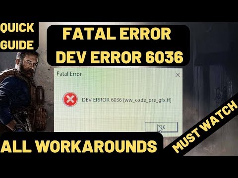 Dev Error 6036 Call Of Duty Modern Warfare| All WorkArounds| Direct X Error And Crashing FIXED|