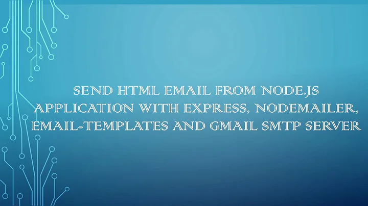 Send HTML email from node.js application with Express,nodemailer,email-templates and gmail server