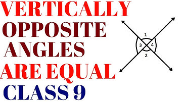 THEOREM 6.1 NCERT CLASS 9 IF TWO LINES INTERSECT, PROVE THAT VERTICALLY OPPOSITE ANGLES ARE EQUAL