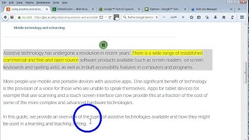 Google Text to Speech add in for the Firefox browser
