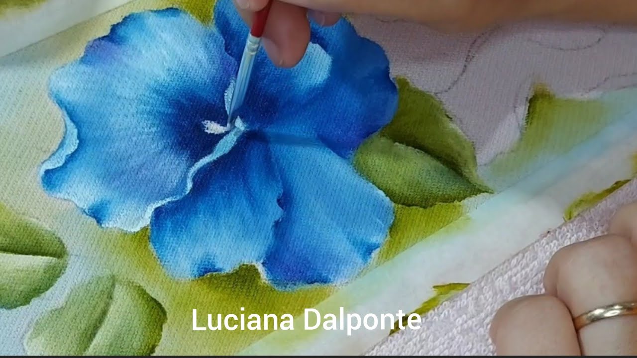 Como Pintar Amor Perfeito.  Pintura em Tecido. Luciana Dalponte